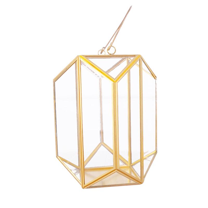 DG-173 Đèn lồng thủy tinh, bàn đèn nến phòng ngừa gió, đồ trang trí cưới