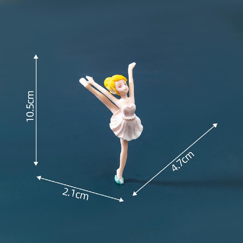 Móc khóa vũ công ba lê PVC trang trí tiểu cảnh rêu (ZC-895)