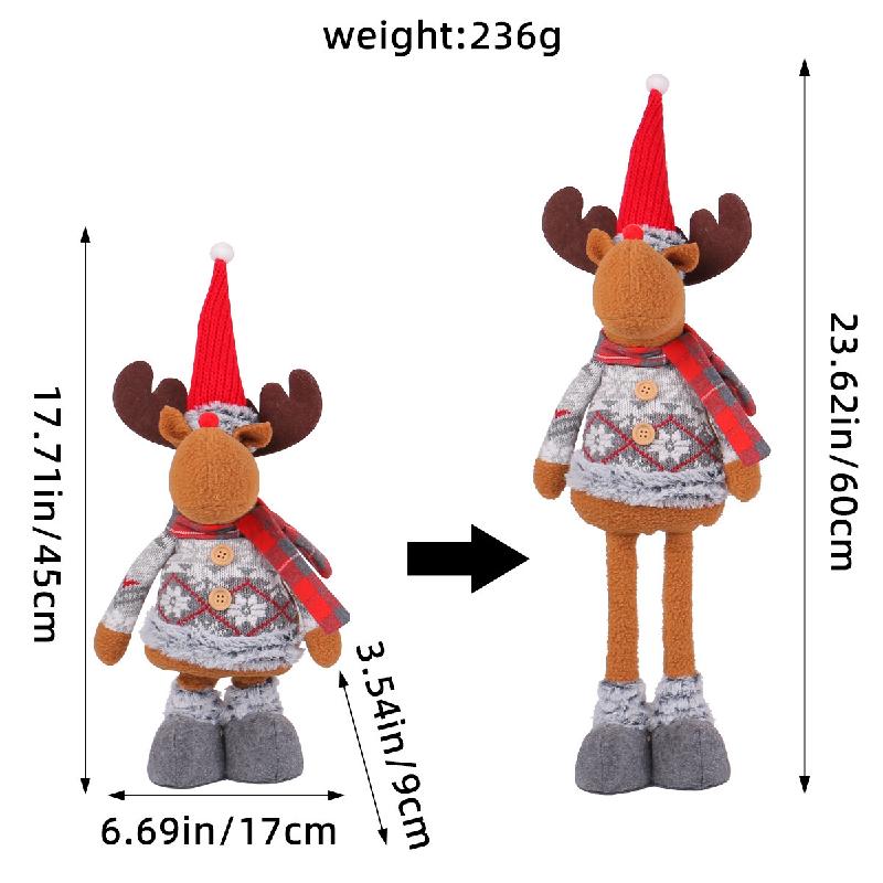 Trang trí Noel: Búp bê người tuyết, nai co giãn, khách sạn