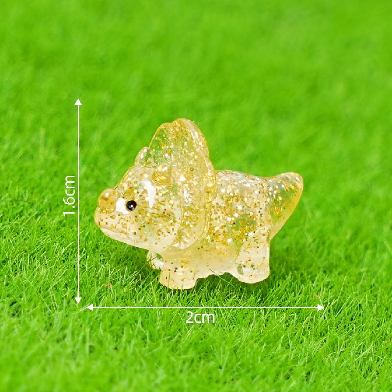 跨境新品微景观创意细闪动物乌龟蝾螈 DIY装饰配件迷你树脂小摆件