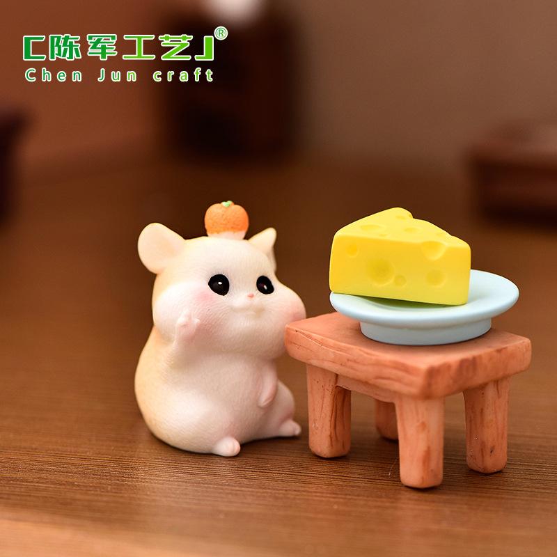 Chuột hamster háu ăn, Pho mát, Bao Gạo, Đĩa (PK-73)