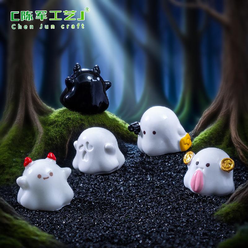跨境微景观创意实色可爱鬼恶魔萌粒 DIY装饰配件迷你万圣节小摆件