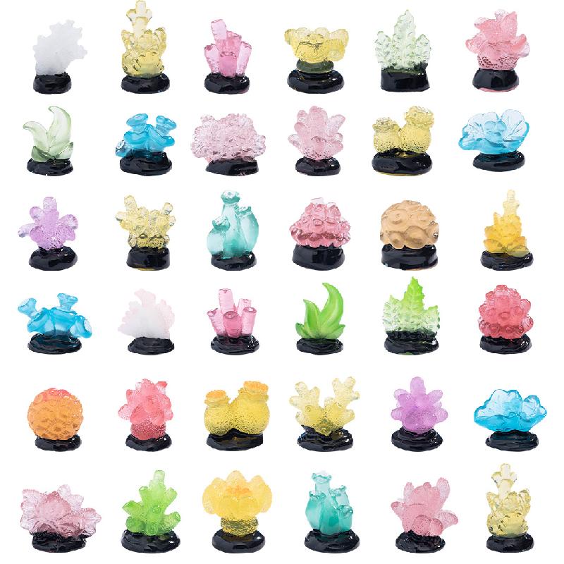 跨境新品微景观夜光小珊瑚 鱼缸海洋造景DIY装饰品配件迷你小摆件