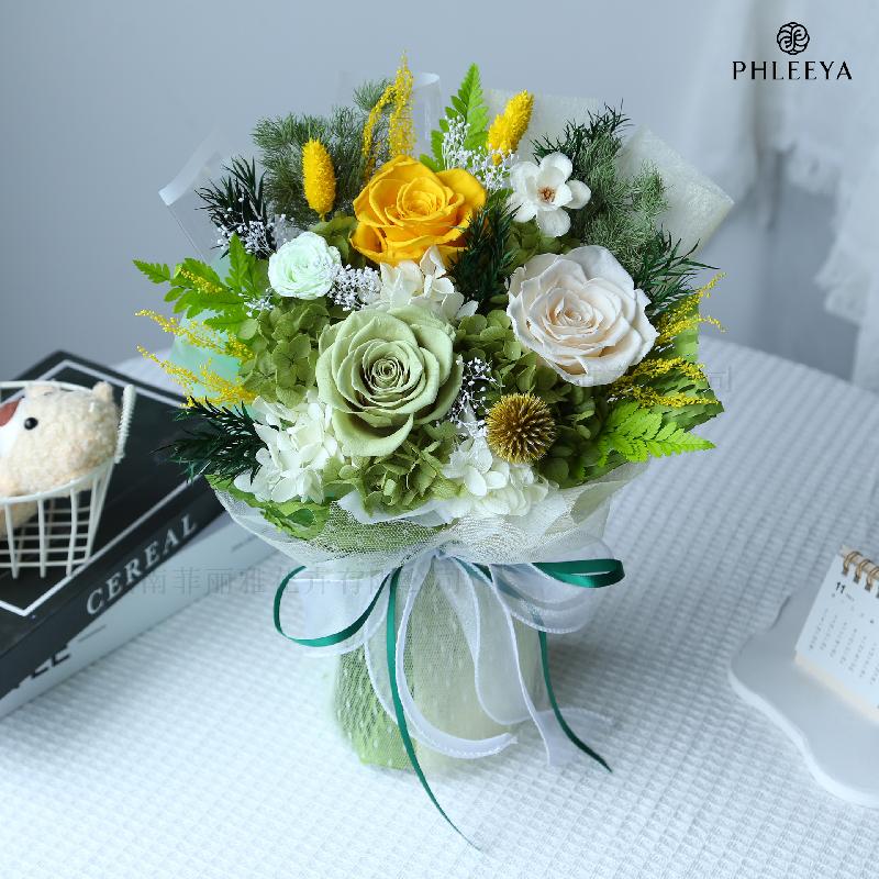 Bó hoa hồng vĩnh cửu quà tặng giáo viên Valentine Thất Tịch (HK-14)