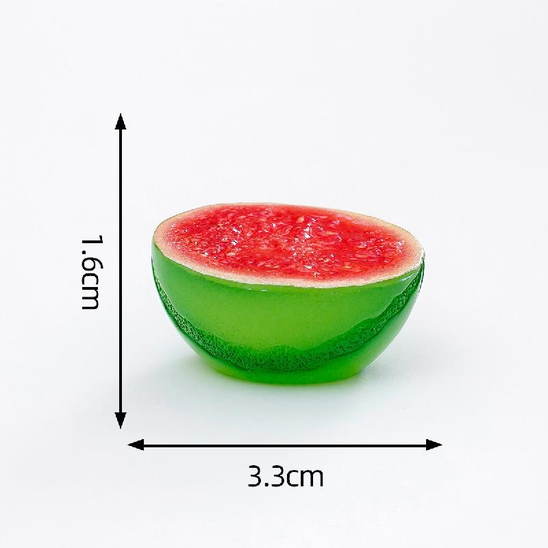 微景观创意夜光半切水果西瓜火龙果萌粒 DIY装饰品配件迷你小摆件