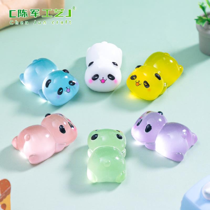 微景观创意夜光趴趴小熊猫萌粒盲袋 DIY装饰品配件迷你桌面小摆件
