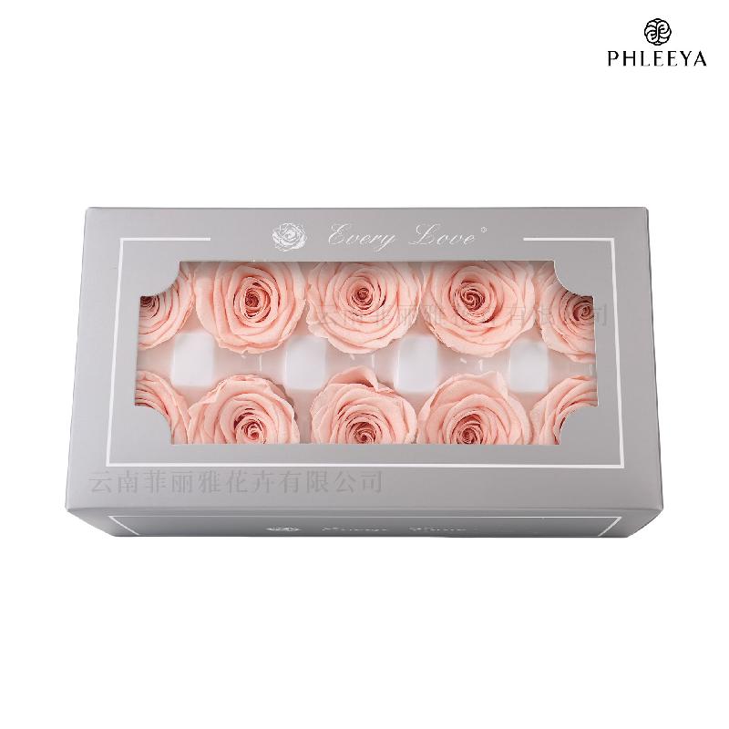 Hoa hồng vĩnh cửu 4cm 10 bông DIY hoa khô quà Thất Tịch (HK-18)