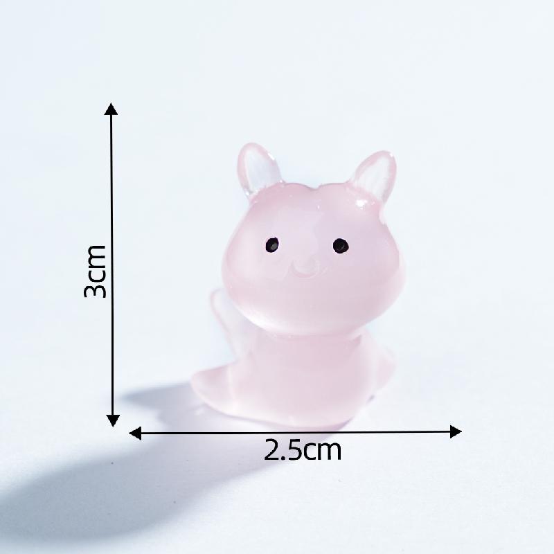 微景观创意夜光萌萌小动物蜗牛海兔 DIY装饰品配件迷你桌面小摆件