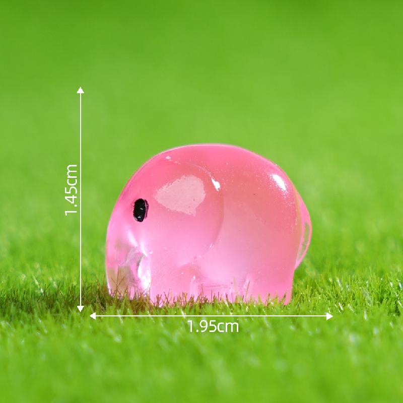 Tiểu cảnh voi phát sáng mini trang trí chậu cây DIY (ZC-1100)