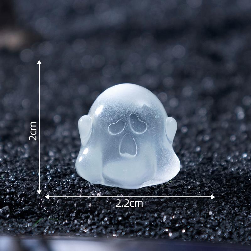微景观万圣夜光透色可爱小幽灵公仔萌粒 DIY装饰品配件桌面小摆件