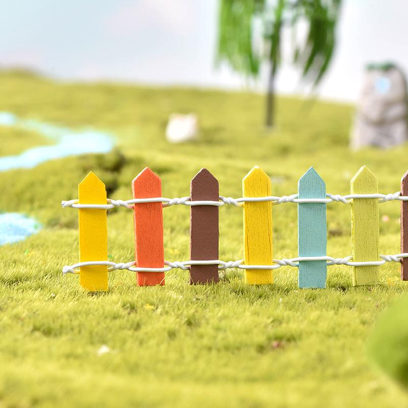 微景观多肉木质栅栏30cm厘米彩色款栅栏迷你小栅栏造景工具小摆件