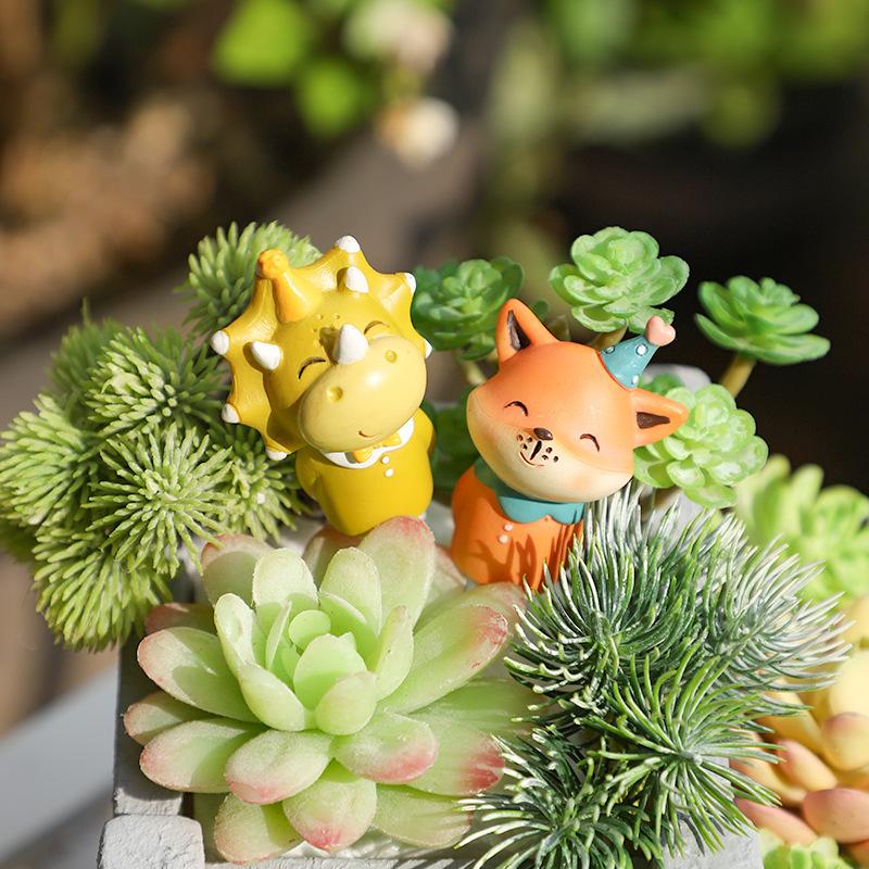 Chậu Cây Resin Cắm trang trí tiểu cảnh hình động vật resin, phụ kiện cắm chậu cây mọng nước, trang trí sân vườn (RG-96)