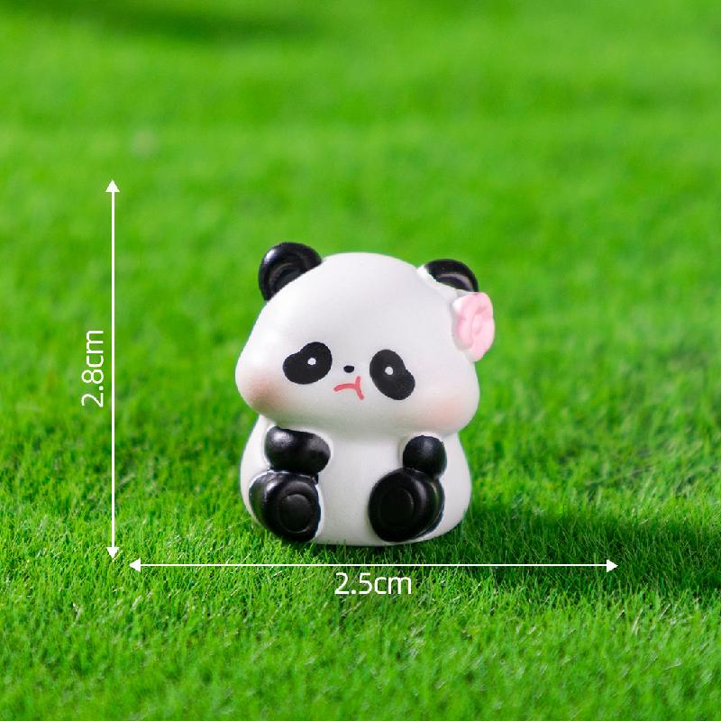 微景观创意可爱熊猫公仔园艺造景 DIY装饰品挂配件迷你桌面小摆件