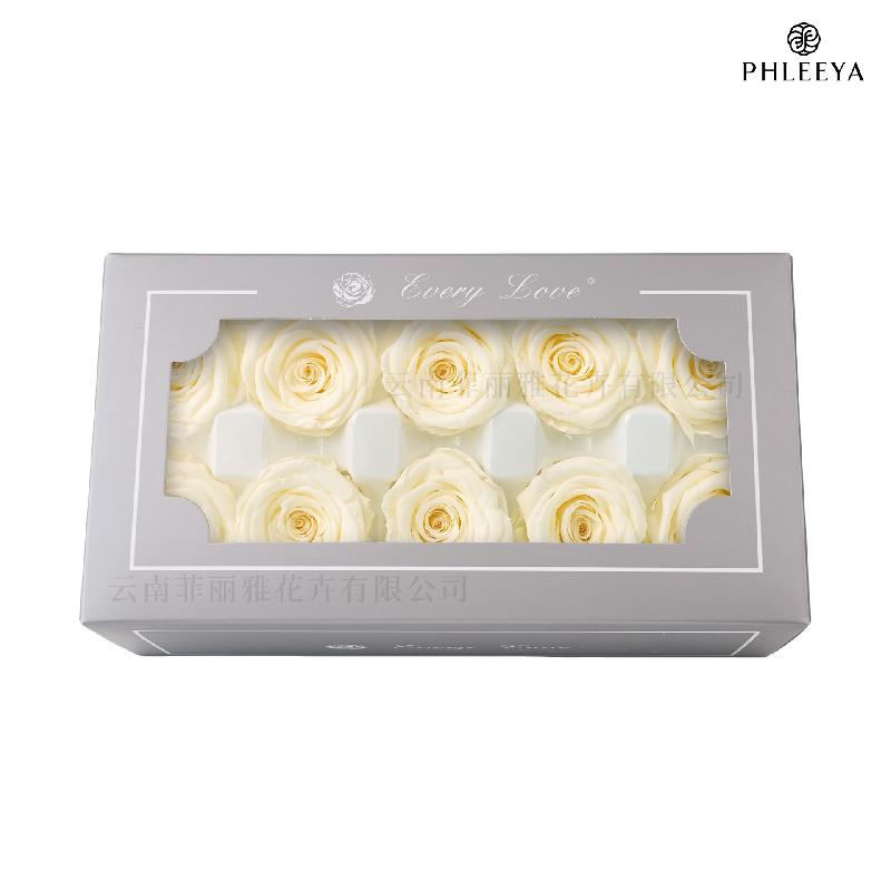 Hoa hồng vĩnh cửu 4cm 10 bông DIY hoa khô quà Thất Tịch (HK-18)
