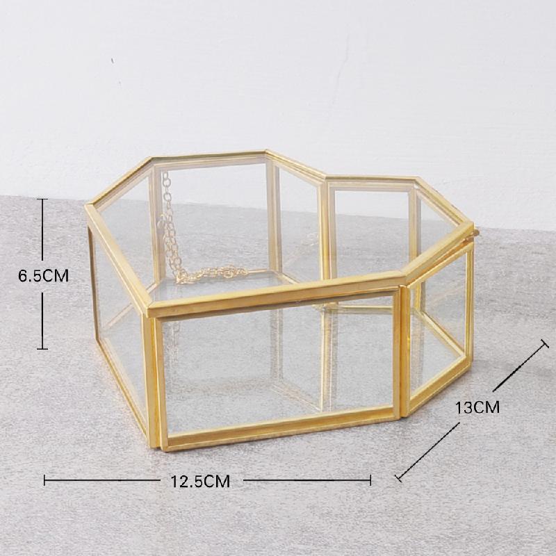 DG-35 Hộp trang sức nhỏ phong cách Á Đông cổ điển, sáng tạo, tình yêu, thủy tinh