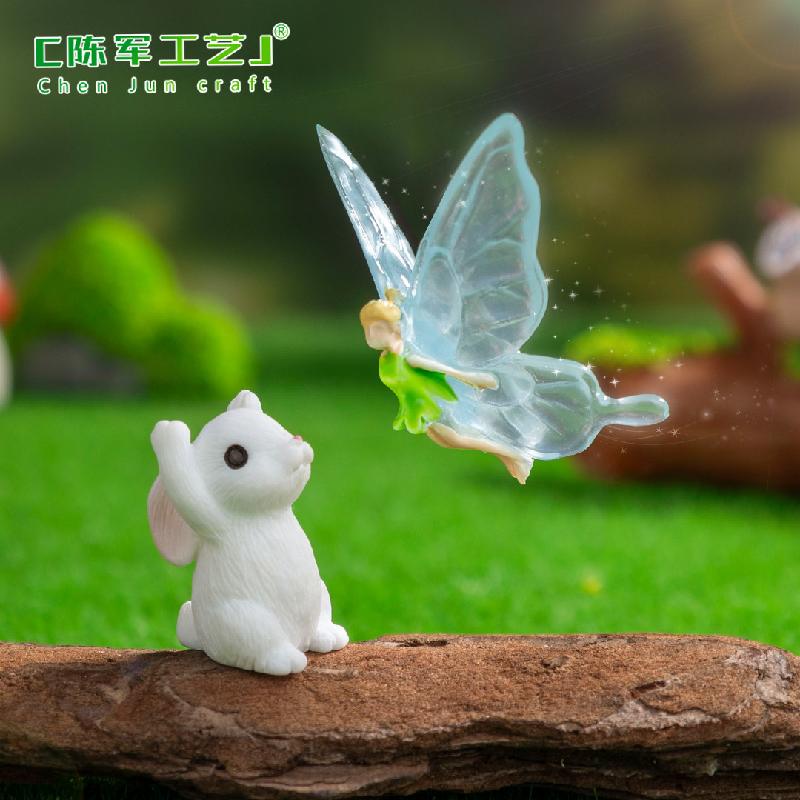 跨境外贸微景观创意独角兽精灵园艺造景 DIY装饰品配件迷你小摆件